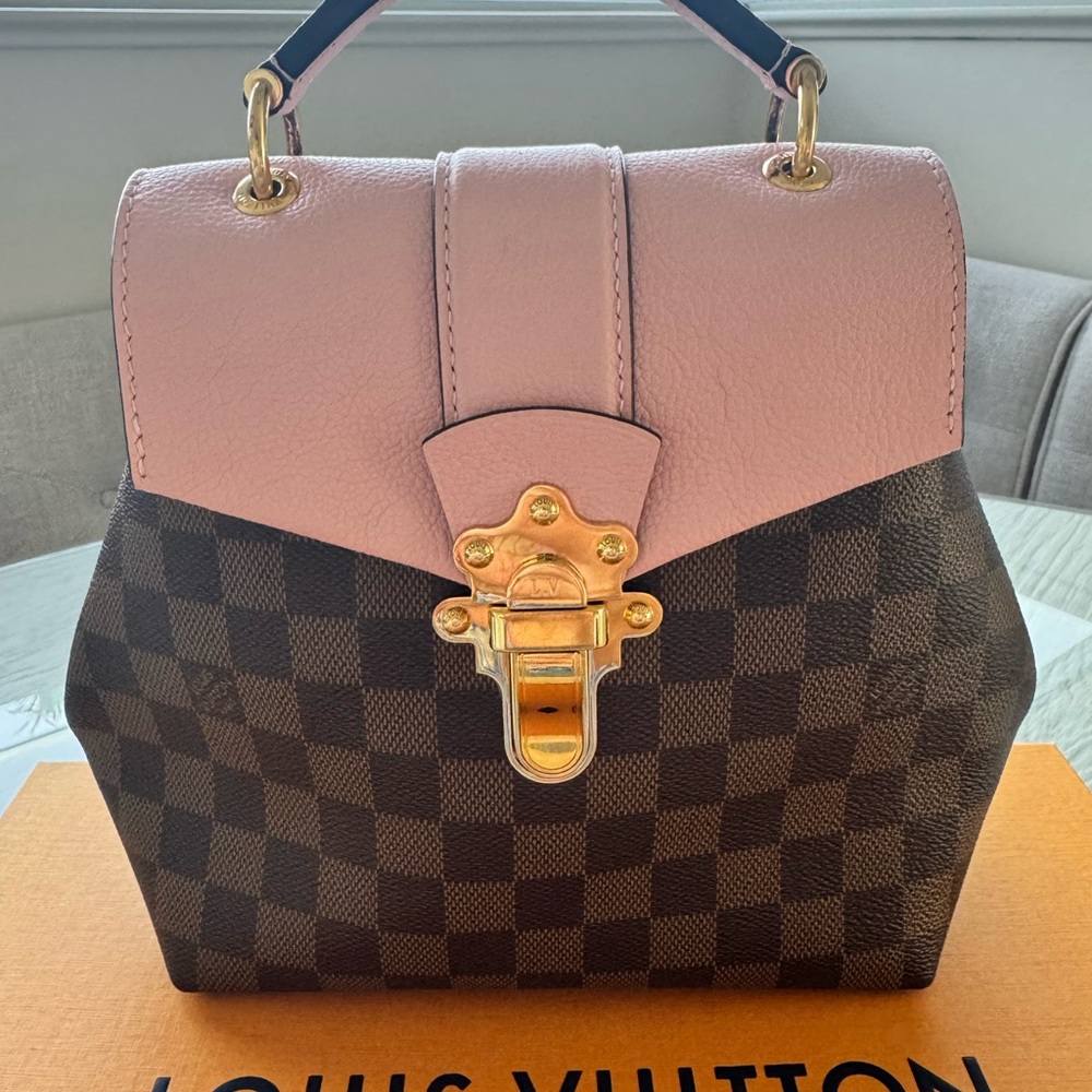 Louis Vuitton Clapton Backpack in Damier Ebene and Pink - Picture 3 of 16